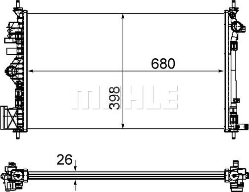 MAHLE CR 1100 000P - Radiator, racire motor aaoparts.ro