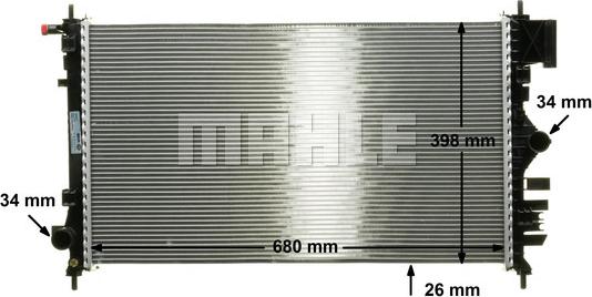 MAHLE CR 1100 000P - Radiator, racire motor aaoparts.ro