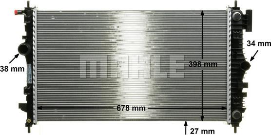 MAHLE CR 1103 000P - Radiator, racire motor aaoparts.ro