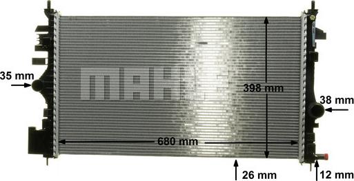 MAHLE CR 1102 000P - Radiator, racire motor aaoparts.ro