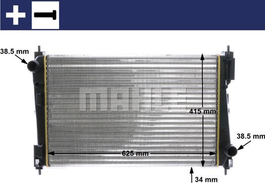 MAHLE CR 1111 000S - Radiator, racire motor aaoparts.ro