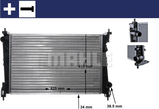 MAHLE CR 1112 000S - Radiator, racire motor aaoparts.ro