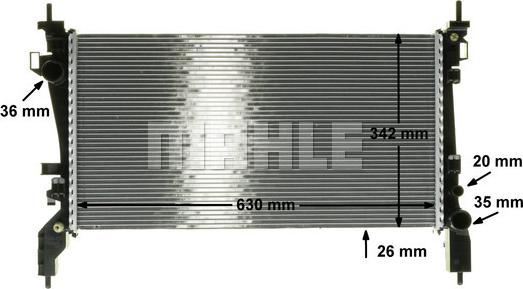 MAHLE CR 1120 000P - Radiator, racire motor aaoparts.ro