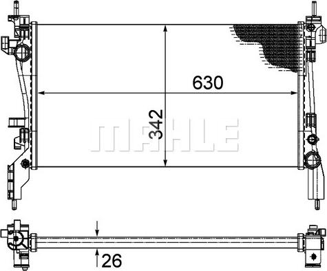 MAHLE CR 1120 000P - Radiator, racire motor aaoparts.ro