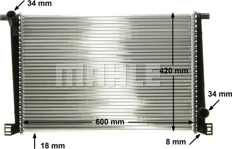 MAHLE CR 1123 000P - Radiator, racire motor aaoparts.ro