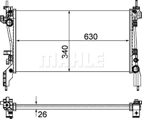 MAHLE CR 1122 000P - Radiator, racire motor aaoparts.ro