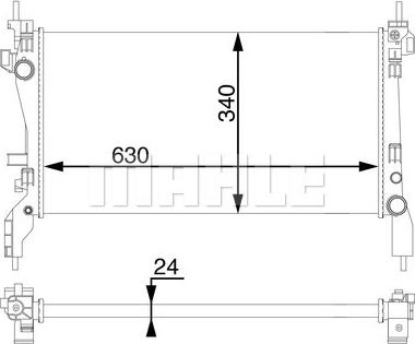 MAHLE CR 1122 000S - Radiator, racire motor aaoparts.ro