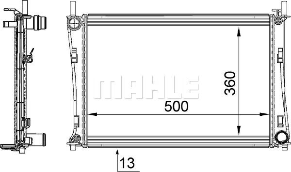 MAHLE CR 1355 000S - Radiator, racire motor aaoparts.ro