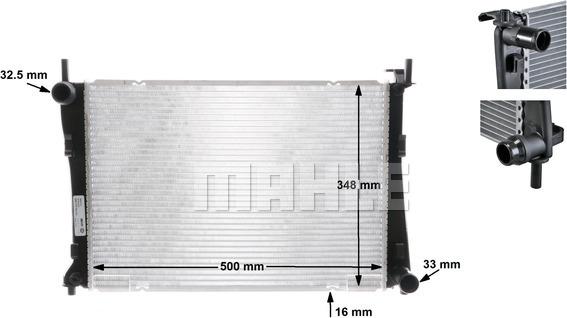 MAHLE CR 1355 000S - Radiator, racire motor aaoparts.ro