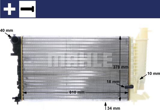 MAHLE CR 172 000S - Radiator, racire motor aaoparts.ro