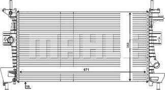 MAHLE CR 1727 000P - Radiator, racire motor aaoparts.ro