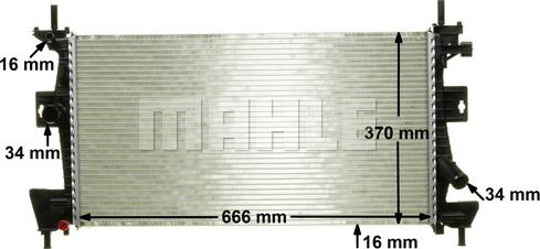 MAHLE CR 1727 000P - Radiator, racire motor aaoparts.ro