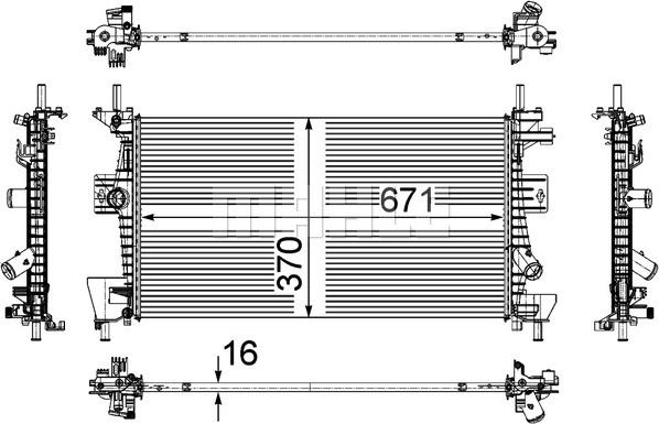 MAHLE CR 1727 000P - Radiator, racire motor aaoparts.ro