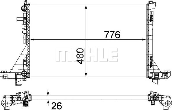 MAHLE CR 1771 000P - Radiator, racire motor aaoparts.ro