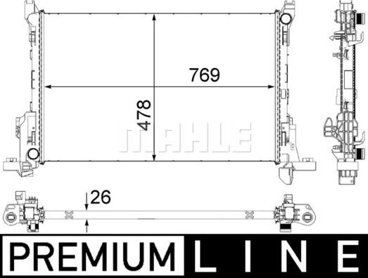 MAHLE CR 84 000P - Radiator, racire motor aaoparts.ro