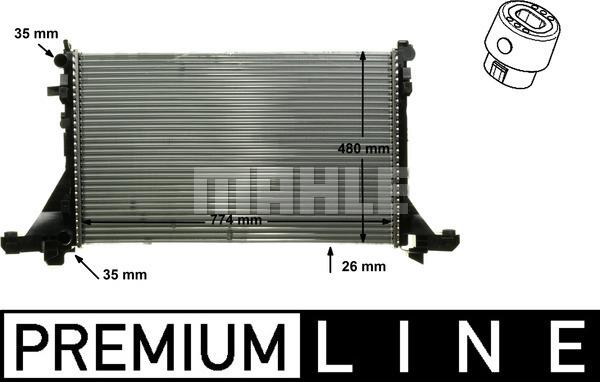 MAHLE CR 866 000P - Radiator, racire motor aaoparts.ro