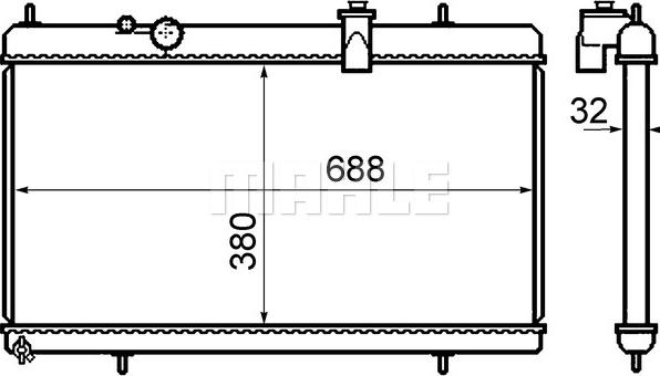 MAHLE CR 801 000S - Radiator, racire motor aaoparts.ro