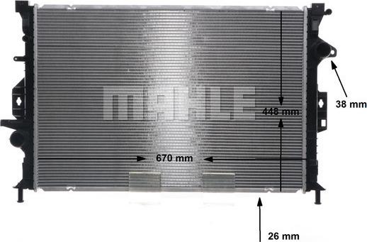 MAHLE CR 814 000S - Radiator, racire motor aaoparts.ro