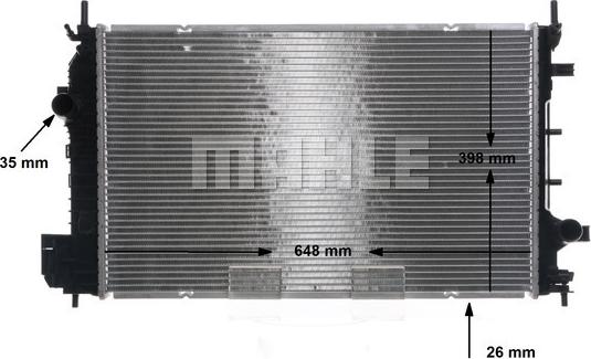 MAHLE CR 812 000S - Radiator, racire motor aaoparts.ro