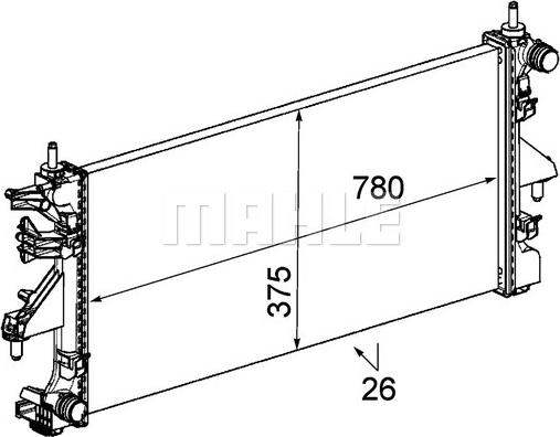 MAHLE CR 885 000P - Radiator, racire motor aaoparts.ro