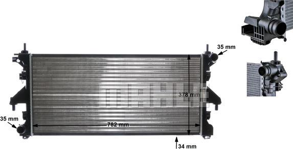 MAHLE CR 886 000S - Radiator, racire motor aaoparts.ro