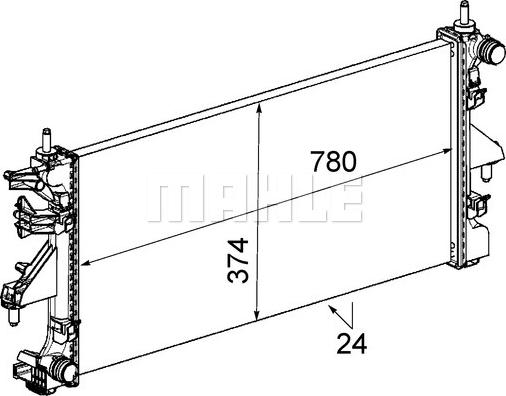 MAHLE CR 886 000S - Radiator, racire motor aaoparts.ro