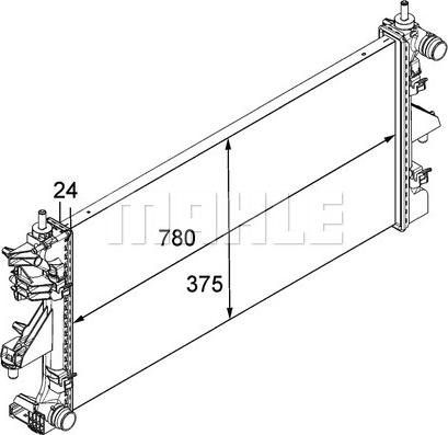 MAHLE CR 881 000P - Radiator, racire motor aaoparts.ro