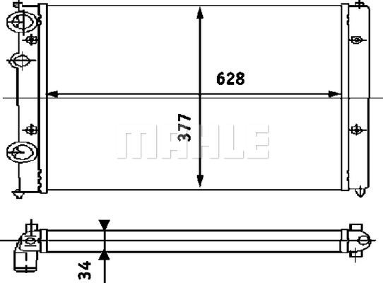 MAHLE CR 394 000P - Radiator, racire motor aaoparts.ro