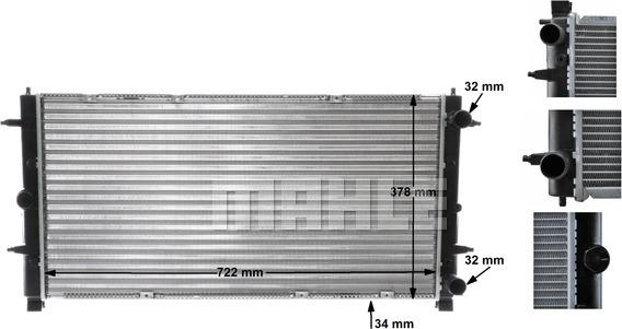 MAHLE CR 398 000S - Radiator, racire motor aaoparts.ro