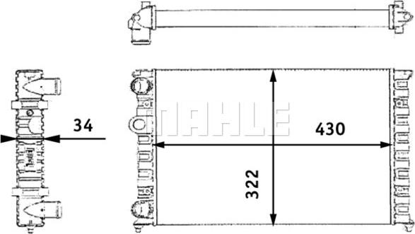 MAHLE CR 364 000S - Radiator, racire motor aaoparts.ro