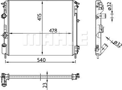 MAHLE CR 36 000S - Radiator, racire motor aaoparts.ro