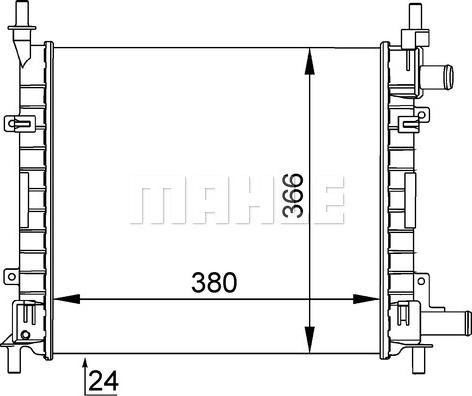 MAHLE CR 382 000S - Radiator, racire motor aaoparts.ro