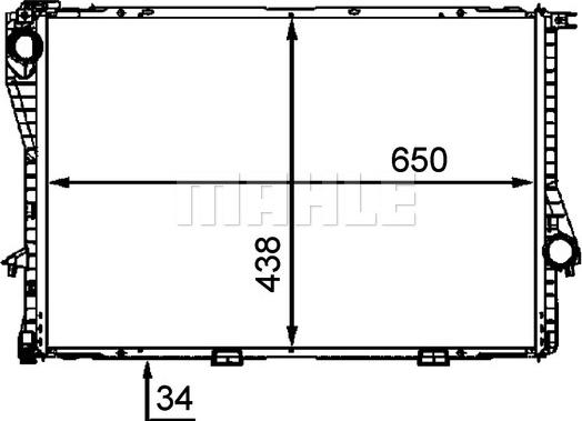 MAHLE CR 296 000P - Radiator, racire motor aaoparts.ro