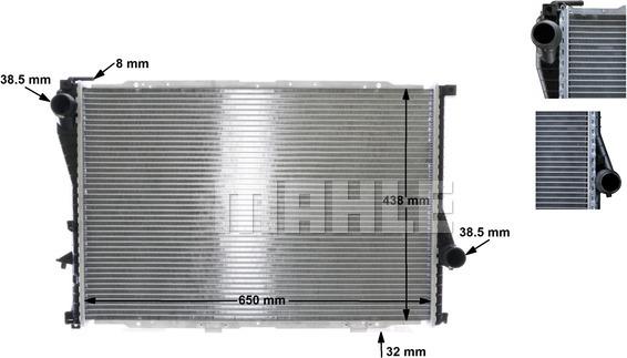 MAHLE CR 296 000S - Radiator, racire motor aaoparts.ro