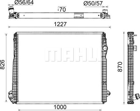 MAHLE CR 2452 000P - Radiator, racire motor aaoparts.ro