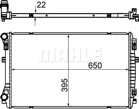 MAHLE CR 2054 000S - Radiator, racire motor aaoparts.ro