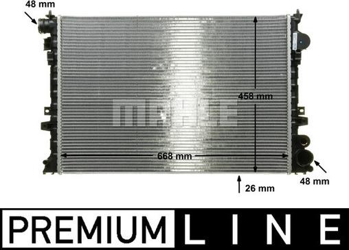 MAHLE CR 206 000P - Radiator, racire motor aaoparts.ro
