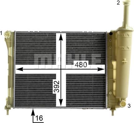 MAHLE CR 2005 000P - Radiator, racire motor aaoparts.ro