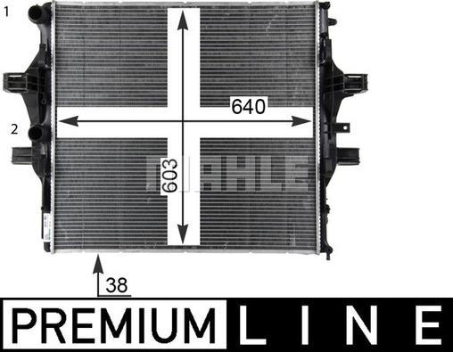 MAHLE CR 2088 000P - Radiator, racire motor aaoparts.ro