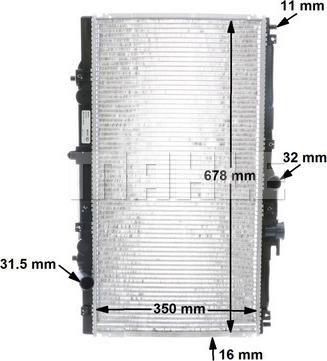 MAHLE CR 202 000S - Radiator, racire motor aaoparts.ro