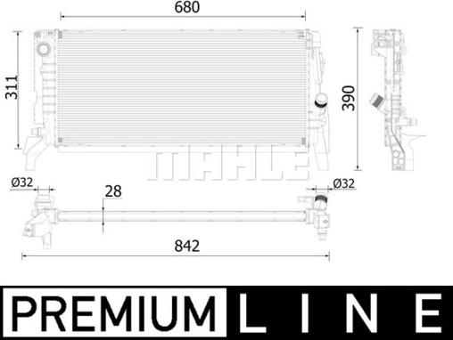 MAHLE CR 2311 000P - Radiator, racire motor aaoparts.ro