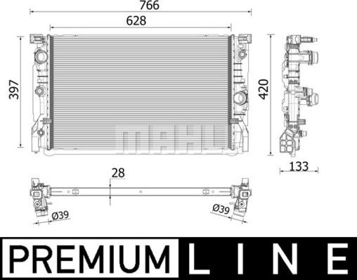 MAHLE CR 2223 000P - Radiator, racire motor aaoparts.ro