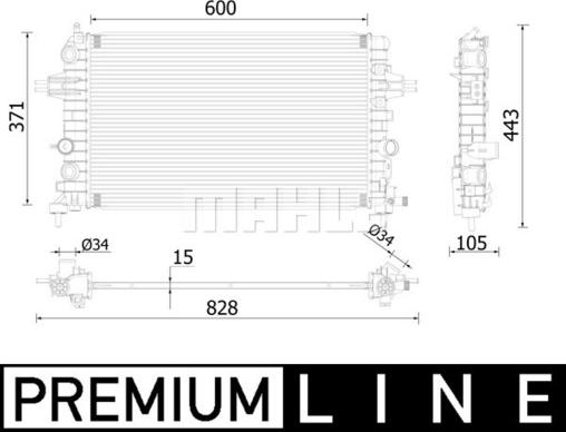 MAHLE CR 2227 000P - Radiator, racire motor aaoparts.ro