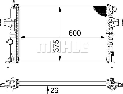 MAHLE CR 227 000P - Radiator, racire motor aaoparts.ro