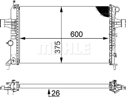 MAHLE CR 227 000S - Radiator, racire motor aaoparts.ro