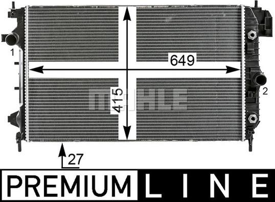 MAHLE CR 27 000P - Radiator, racire motor aaoparts.ro