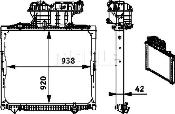 MAHLE CR 701 000P - Radiator, racire motor aaoparts.ro