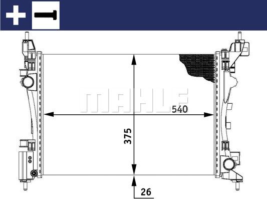 MAHLE CR 773 000S - Radiator, racire motor aaoparts.ro