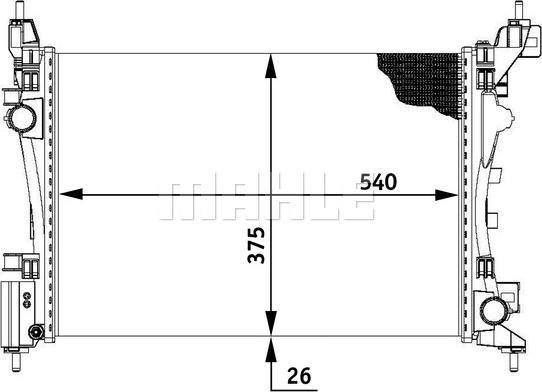 MAHLE CR 773 000S - Radiator, racire motor aaoparts.ro