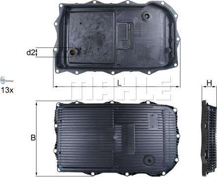 MAHLE HX 184 KIT - Baie ulei, cutie viteze automata aaoparts.ro